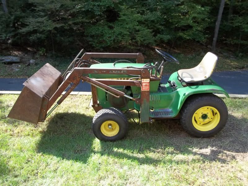 My 1969 112 with Johnson 10TC Loader Garden Tractor Forums